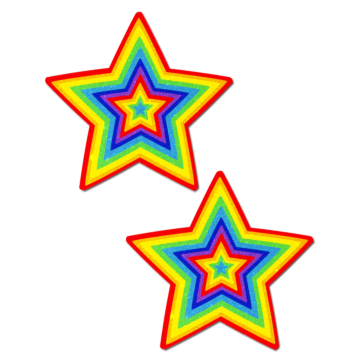 Star Rainbow Pumping Nipple Pasties