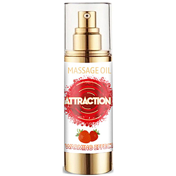 Attraction Mai Aphrodisiac Warming Massage Oil with Pheromones 30 ml - Strawberry - Erotic Gel