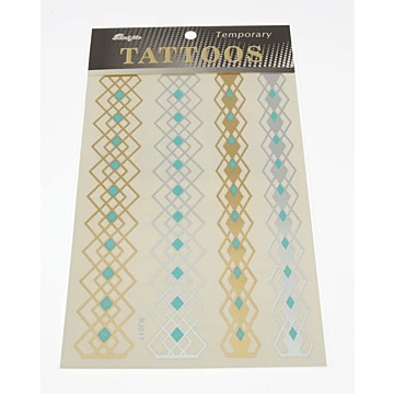 Silver Shimmer Temporary Tattoos