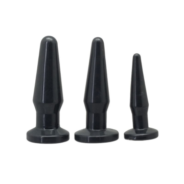 Timeless Anal Plugs 3 pcs black