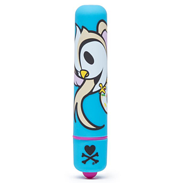 TOKIDOKI TOKIDOKI SINGLE SPEED MINI BULLET VIBRATOR BLUE DOUGHNUT BIRD