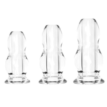 Triplets Tunnel Butt Plug Set - Toyz4lovers - Transparent
