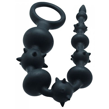 Silicone Black Anal Beads by Toyz4lovers