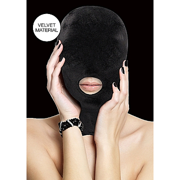 Velvet Velcro Mask with Mouth Opening