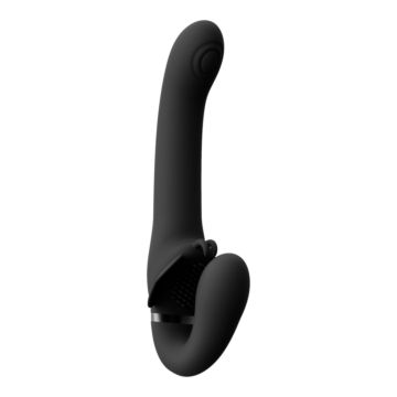 Satu - Pulse-Wave and Vibrating Strapless Strapon - Black