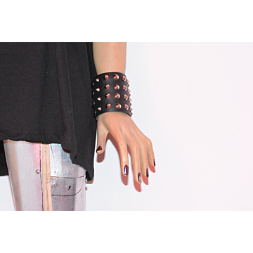  Leather Wristband Black - by Kinksters