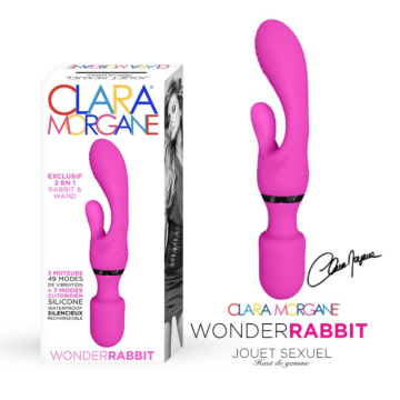 Wonder Rabbit Rechargeable Silicone Vibrator (Pink) - Clara Morgane
