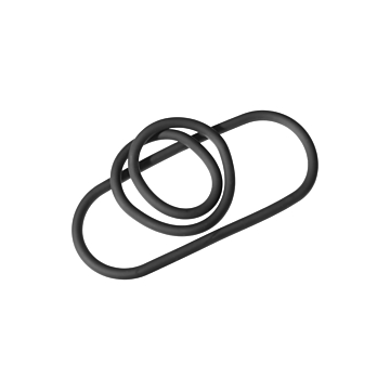 Silicone 9" Slim Wrap Ring - Black
