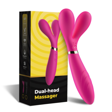 Triple Head Massager Vibrator Pink