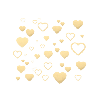 Heart-Shape Gold Freckles Stick-Ons