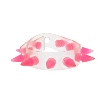 UV Clear Bracelet with Pink Spikes by Zac's Alter Ego