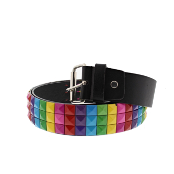 Kinksters Rainbow Leather Belts.