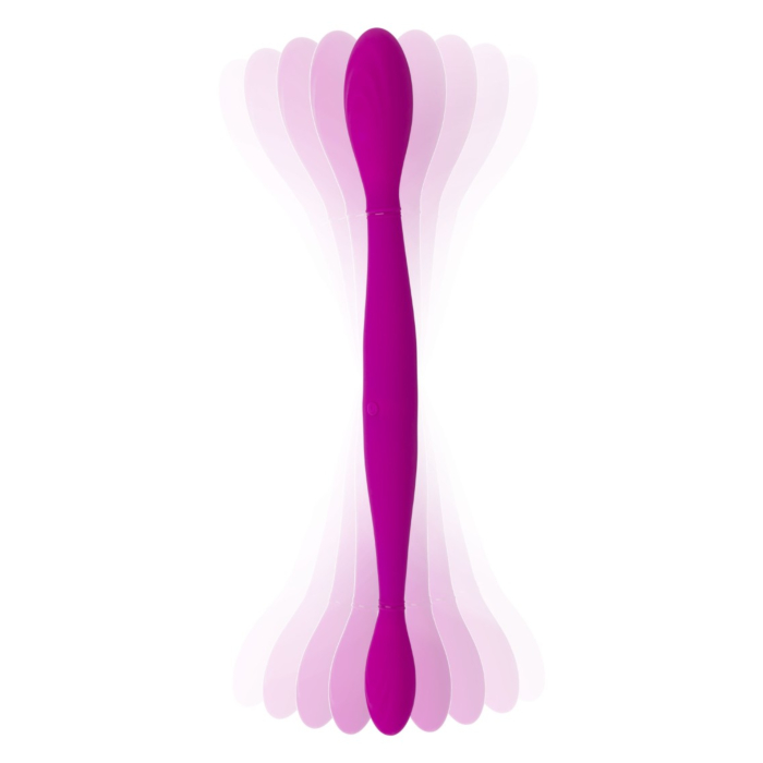 Toy Joy Infinity Double Dildo Vibrator - Pink Silicone - Rechargeable