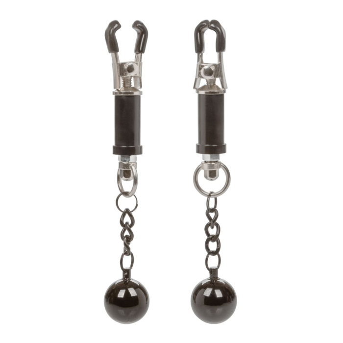 Calexotics Weighted Twist Nipple Clamps - Silver