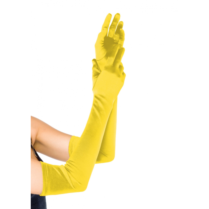 Leg Avenue - Extra Long Satin Gloves - Yellow