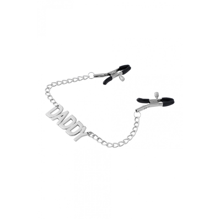 "D A D D Y" nipple clamps + chain