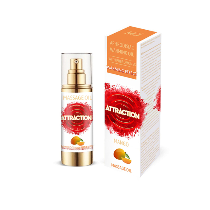 Attraction Mai Aphrodisiac Warming Massage Oil with Pheromones 30 ml - Mango - Erotic Gel