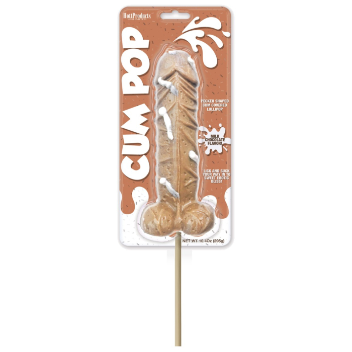 Chocolate Flavoured Cum Pop Brown - Comestible sex toy