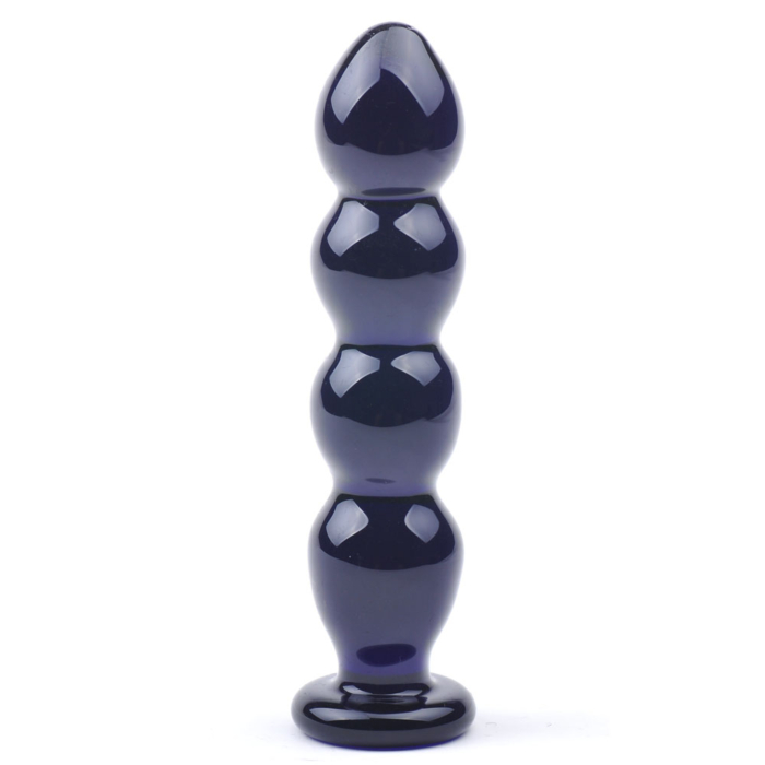 Glass Butt Plug 15.5 cm - Black