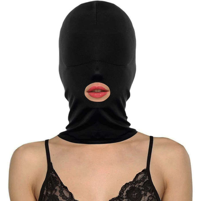 Bdsm 1-Hole Fetish Hood Black