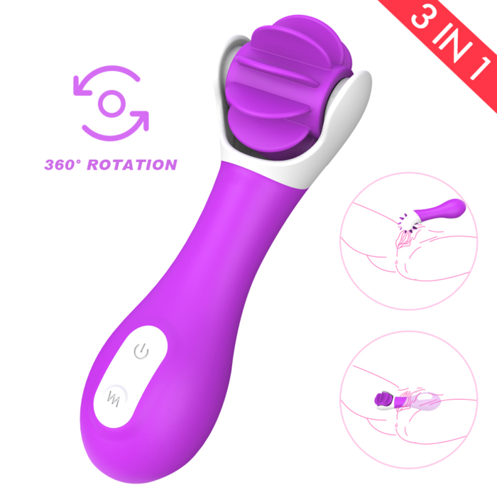 Stimulator Clitoris Bixy 9 Modes Rotating &Vibrating Silicon USB Purple