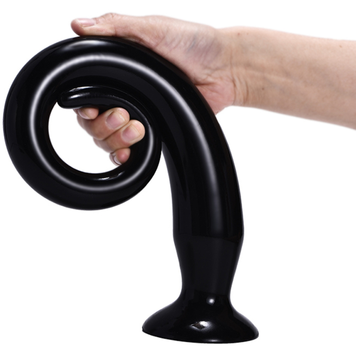 Deep Inside Anal Dildo with Suction Cup 34 cm - Black - Smooth PVC Surface