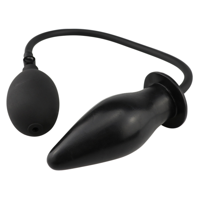 Inflatable Silicone Butt Plug 12 cm - Black