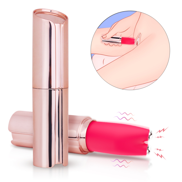 Lipstick Clitoral Vibrator Kelly with 9 Vibration Modes & 3 Light Electric Shock Modes - USB Rechargeable - Women's Sex Toys