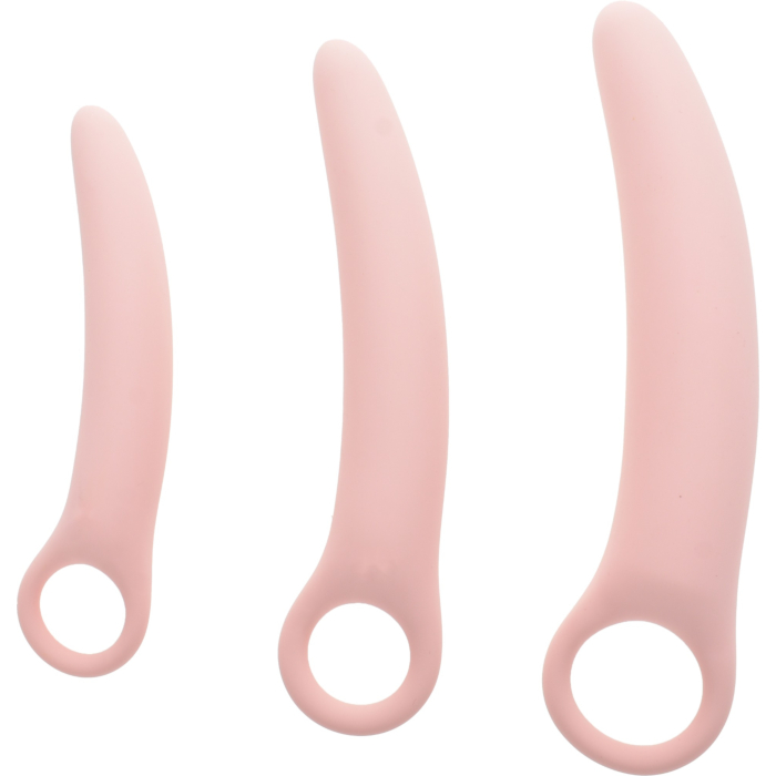 Set of 3 Dildos Super Soft&Flexible Silicon Pink 