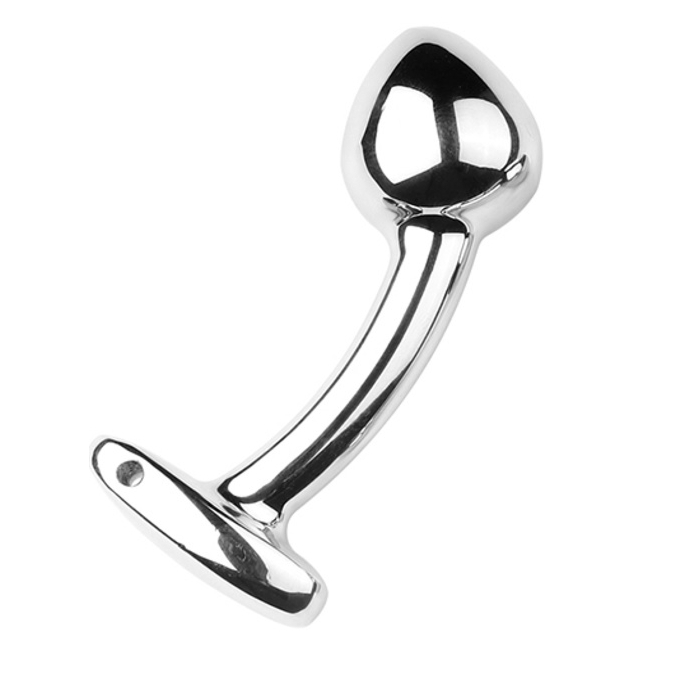 Curved Metallic Butt Plug Remi 7.4 cm