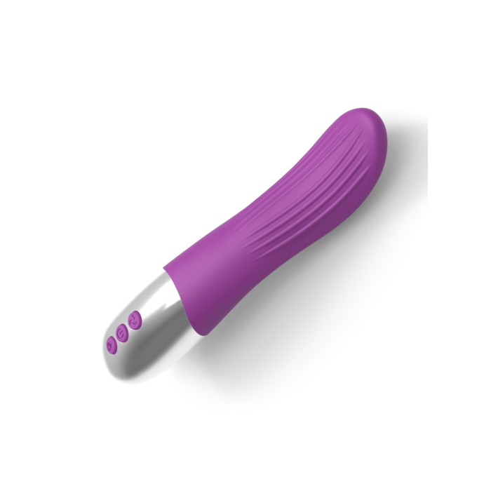 Rotating & Heating Silicon Vibrator Vicky -Purple