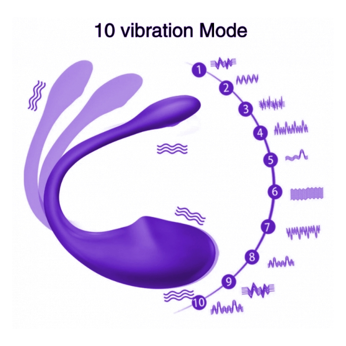 Vibrator Smart Eva App Control Bluetooth USB Puple 22 cm