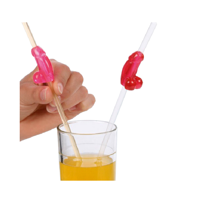 Set 4 Penis Sweet Cocktail Straws