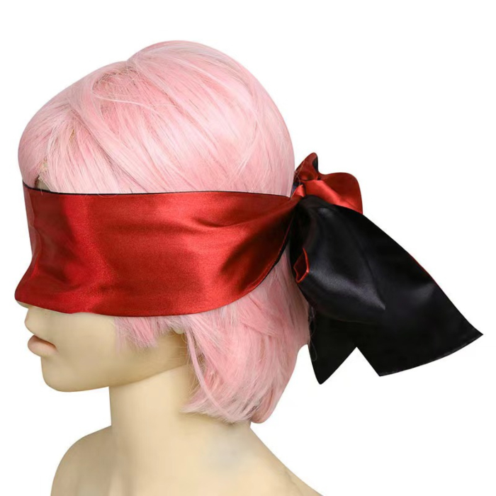 Multifunctional Satin Ribbon, Black/Red, 150 cm