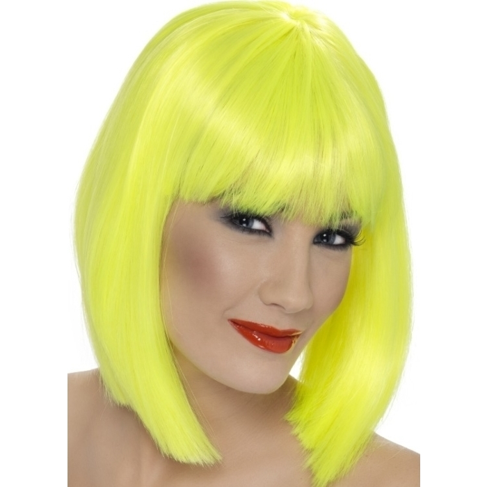 Neon yellow Glam wig