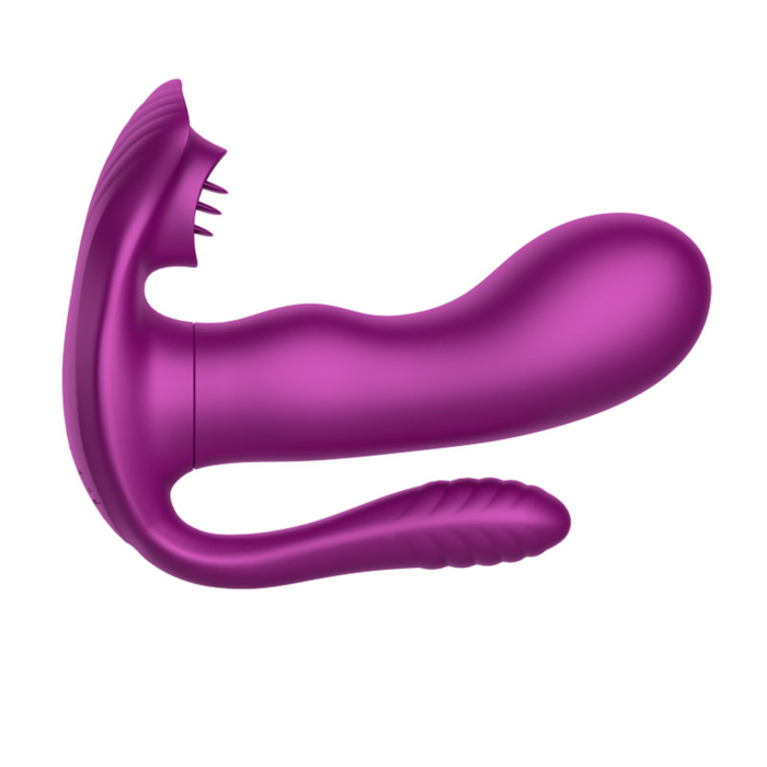 Triple Tongue Vibrator - Purple - Deluxe