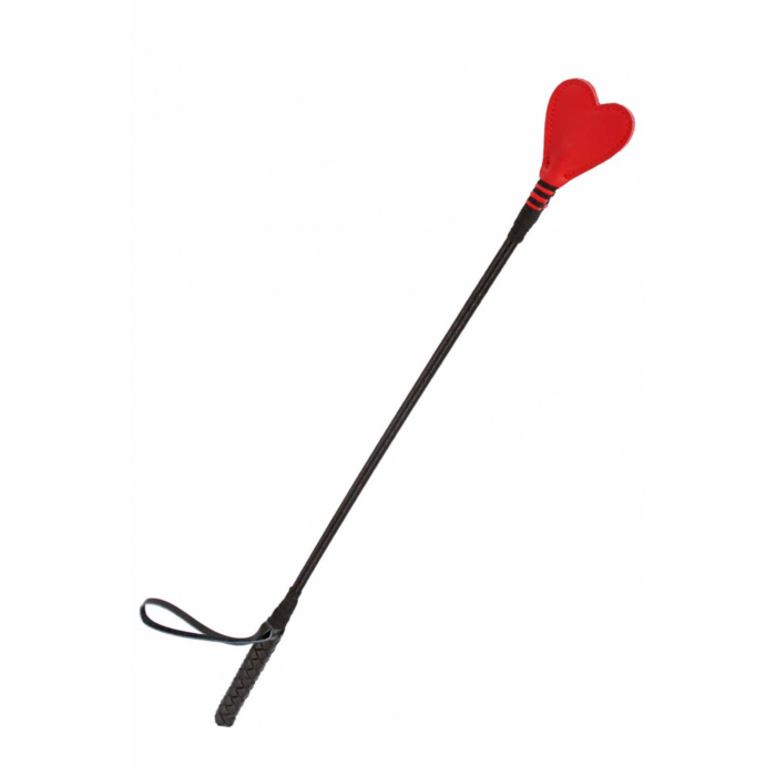 Fancy Red Heart Riding Crop