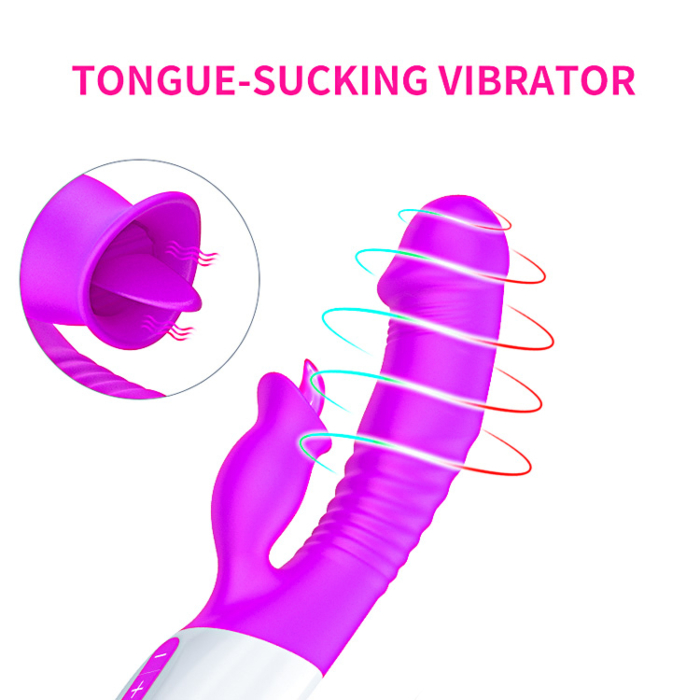 Silicon Vibrator 7 Function and Heating Mode, Purple