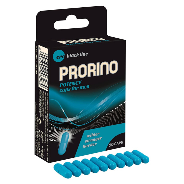 Hot Ero Prorino Black Line Potency Caps For Man 10 Pack