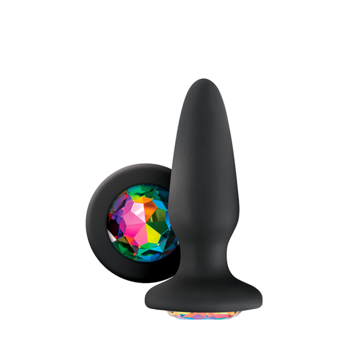 NS Novelties Glams Butt Plug - Black - With Jewel 