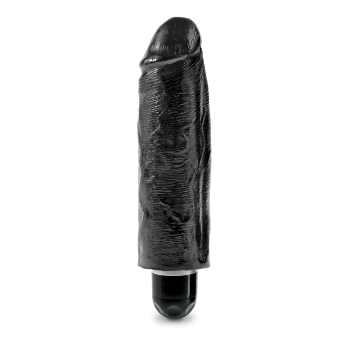 King Cock Vibrating Stiffy Black 6in