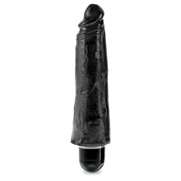 King Cock Vibrating Stiffy Black 8in