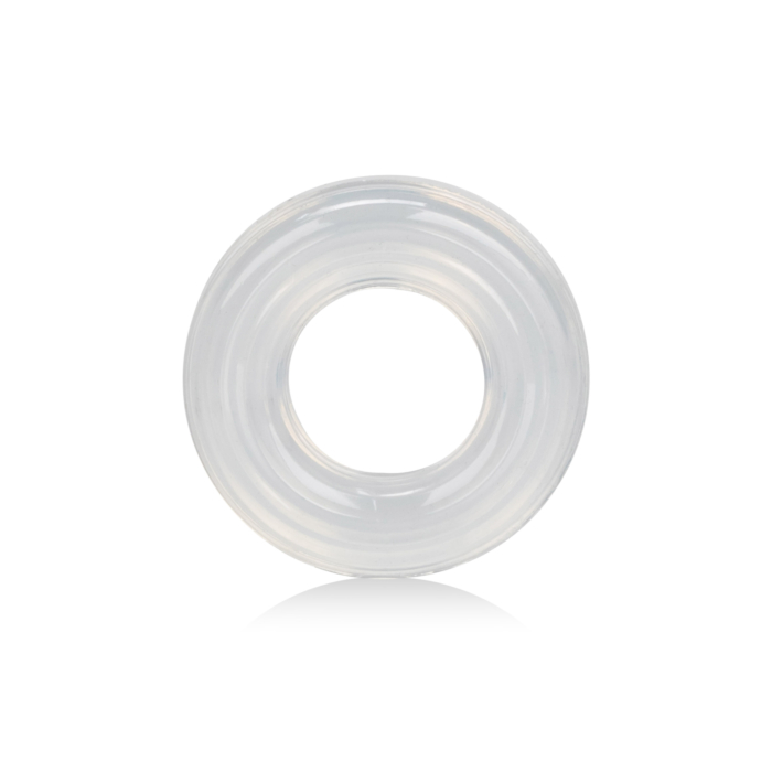 Premium Silicone Cock Ring L (Transparent) - CalExotics - Stretchable