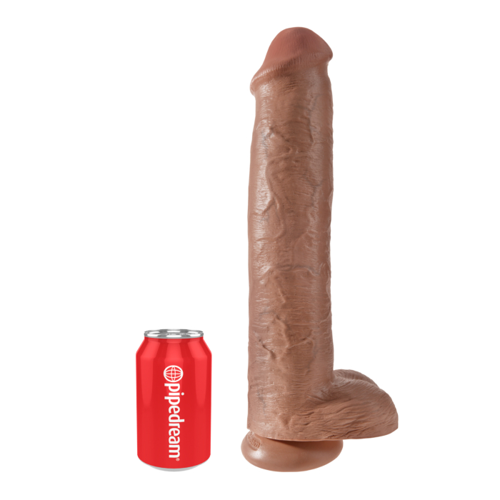 Realistic King Cock With Balls 38 cm (Tan) - Pipedream