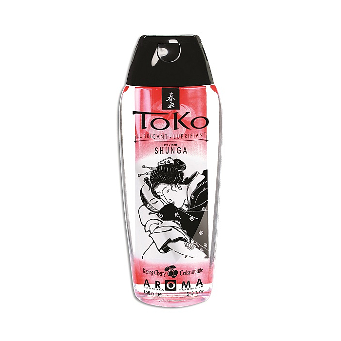 Toko Aroma Water Based Lubricant Blazing Cherry 165ml - Shunga - Comestible Erotic Gel