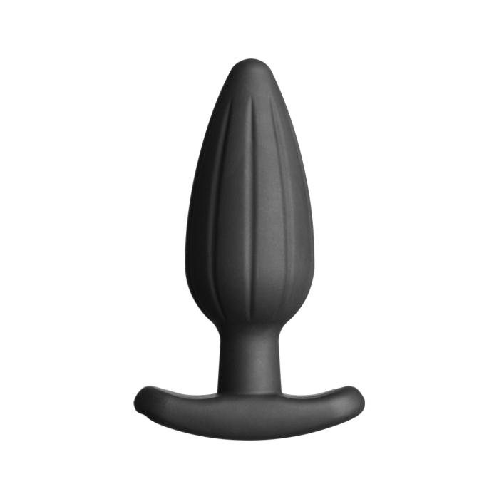 Rechargeable Silicone Noir "Rocker" Butt Plug with Electro Stimulation (Large) - ElectraStim