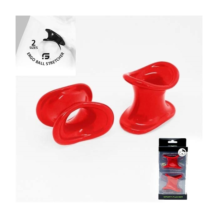 TPR Ergo Ball Stretcher (2x) Red