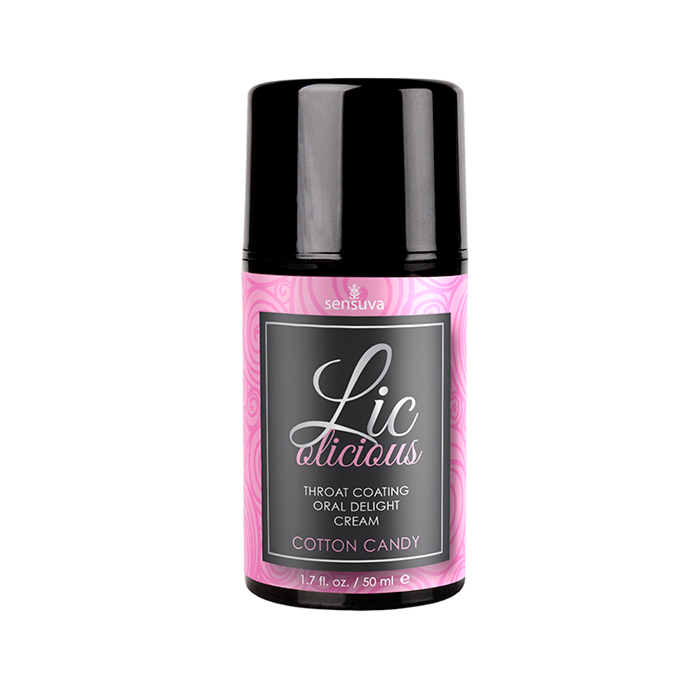 Lic-o-licious Throat Coating Oral Delight Cream 50ml (Cotton Candy) - Sensuva - Edible Erotic Gel