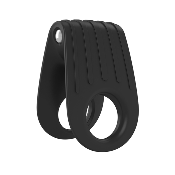 Vibrating Cock Ring Black - OVO - Stretchable - Showerproof