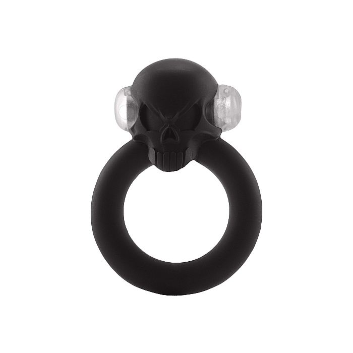 Shadow Skull Vibrating Cock Ring (Black) - Shots Media - Silicone